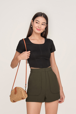 Kieran Panel Basic Crop Tee
