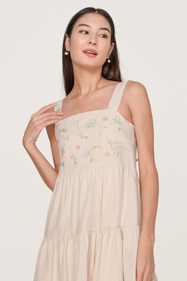Rosewood Embroidered Babydoll Playsuit