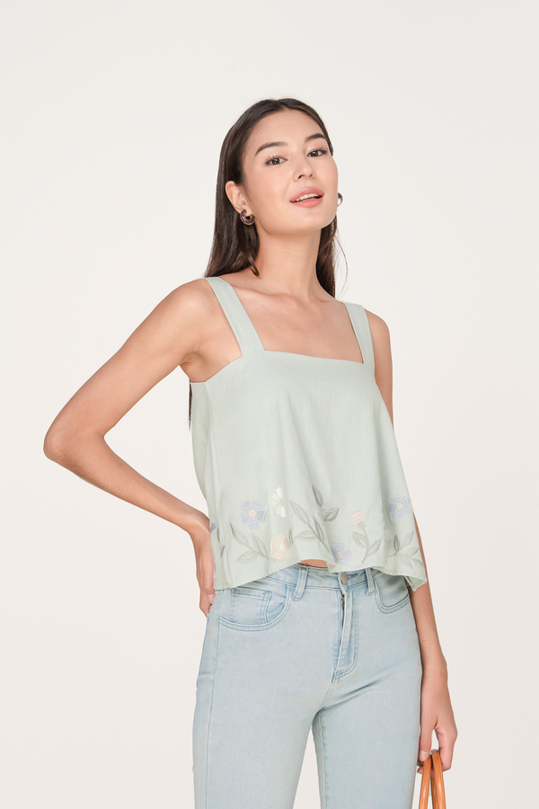 Rosewood Embroidered Top
