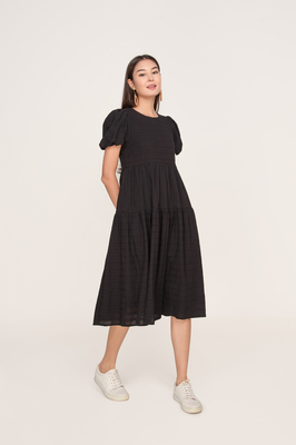 Elodea Puff Sleeve Midi Dress