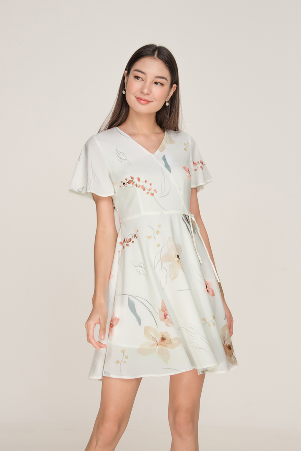 Spring Bloom Flutter Sleeve Dress