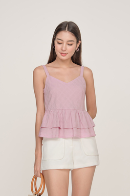 Josanne Textured Babydoll Top