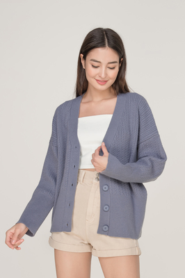 Maesie Oversized Cable Knit Cardigan