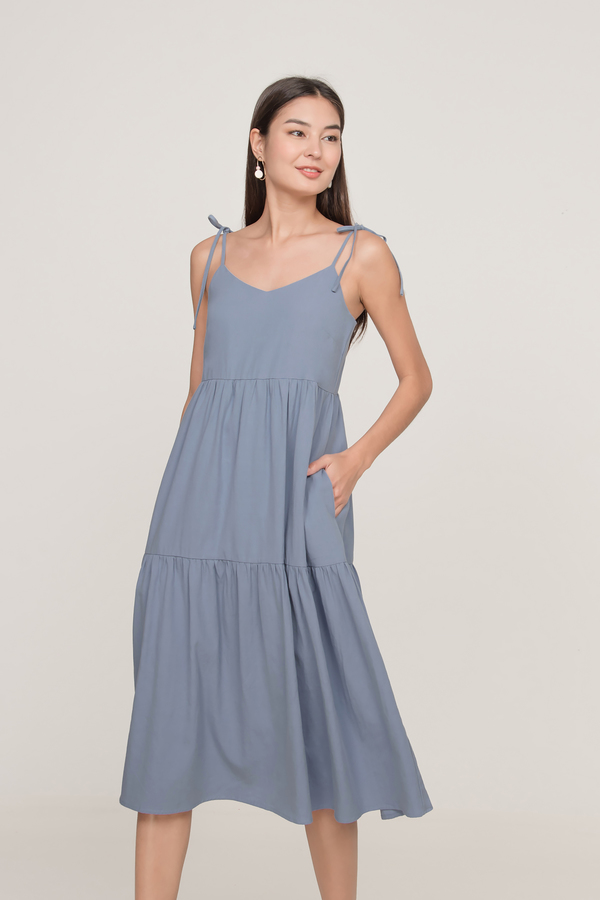 Sadie Pocket Tiered Midi Dress