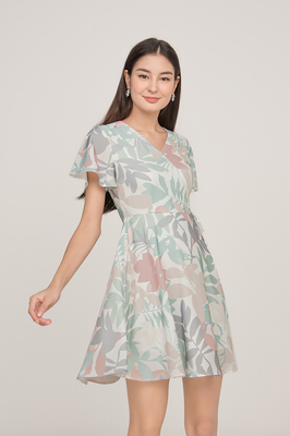 Verdure Flutter Sleeve Dress