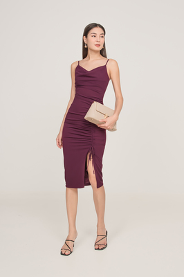 Fairleigh Cowl Neck Ruched Dress