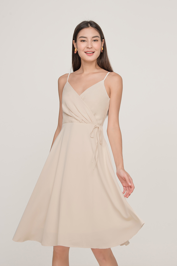 Aloutte Ruched Cami Midi Dress