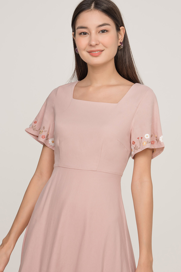 Rosewood Embroidered Skater Dress