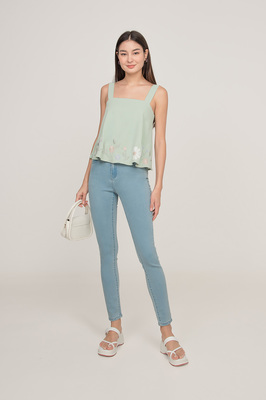 Rosewood Embroidered Top