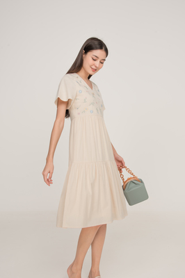 Rosewood Embroidered Midi Dress