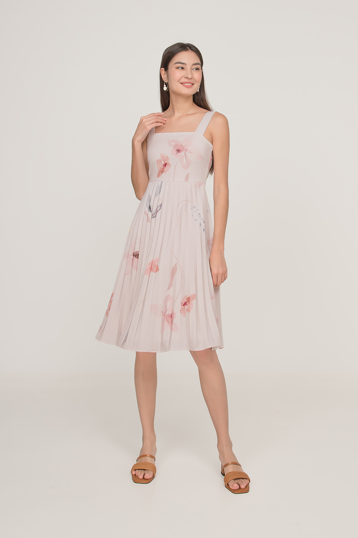 Fayth • Spring Bloom Pleated Tea Dress