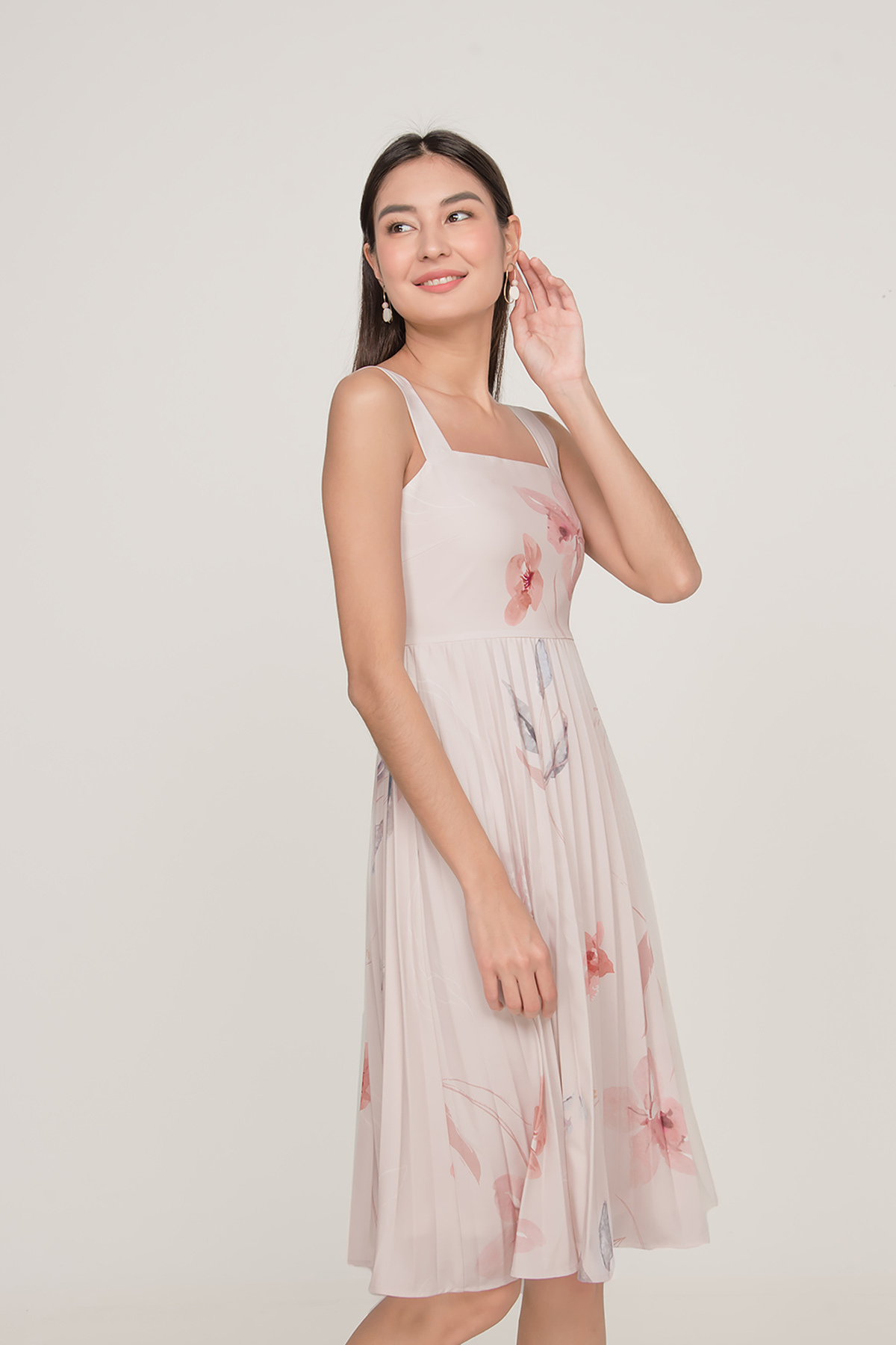 Fayth • Spring Bloom Pleated Tea Dress