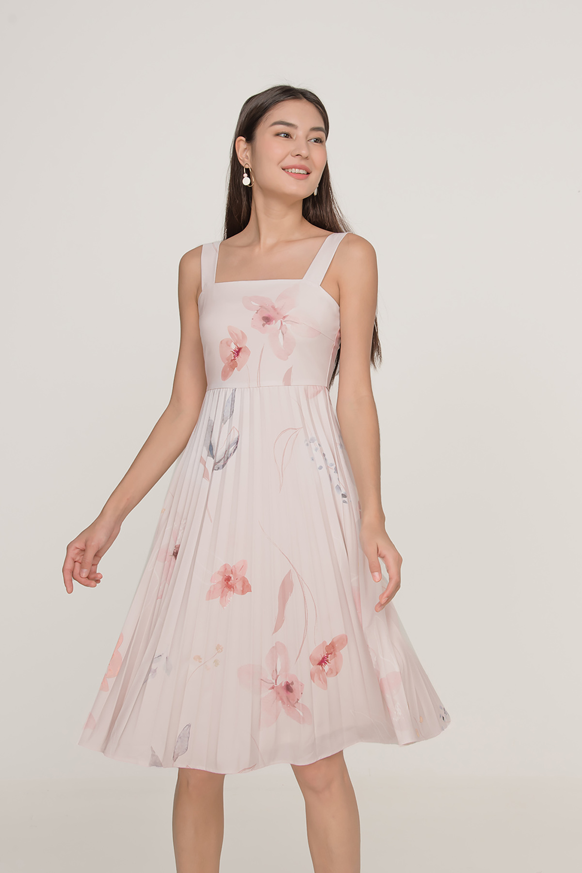 Fayth • Spring Bloom Pleated Tea Dress