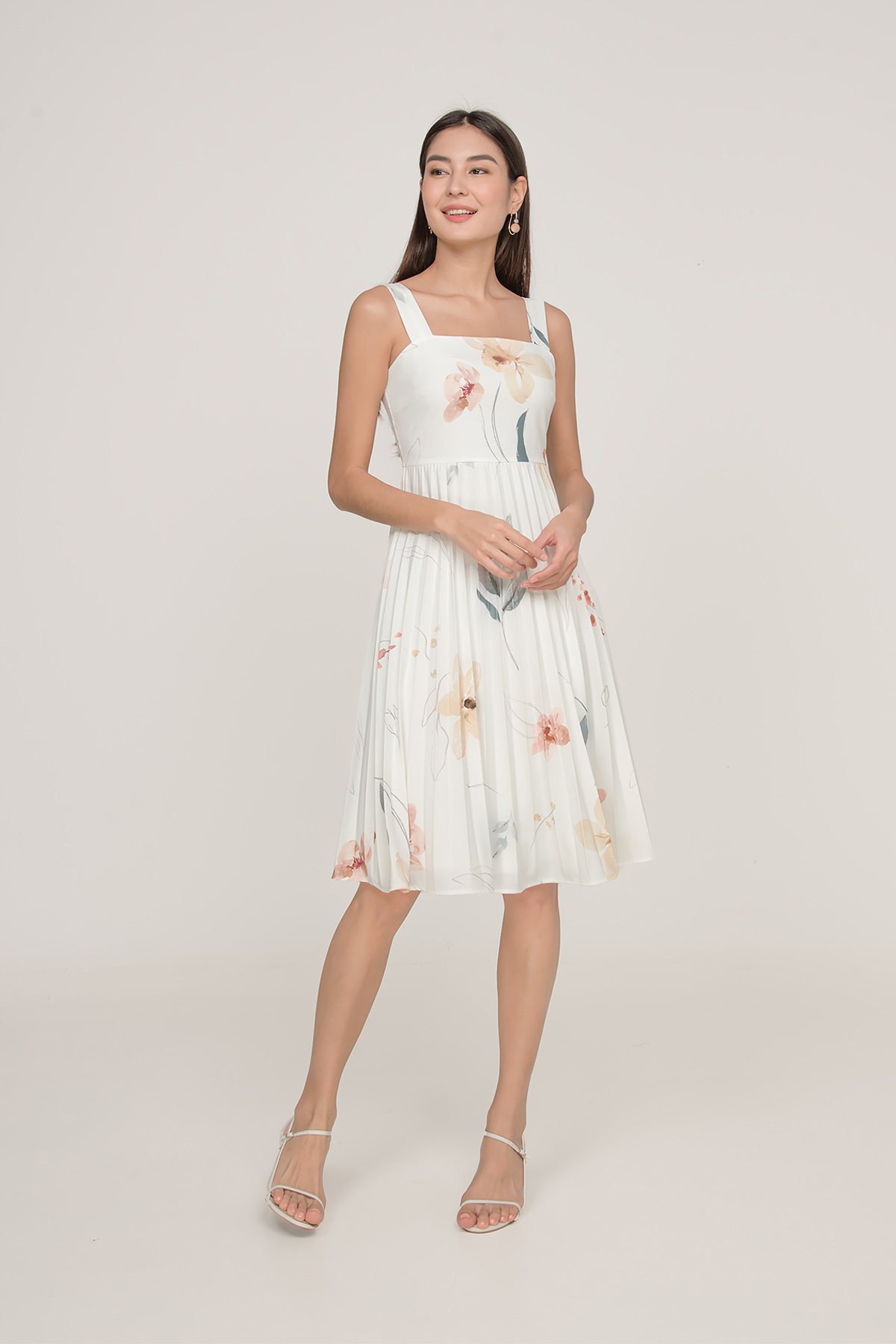 Fayth • Spring Bloom Pleated Tea Dress