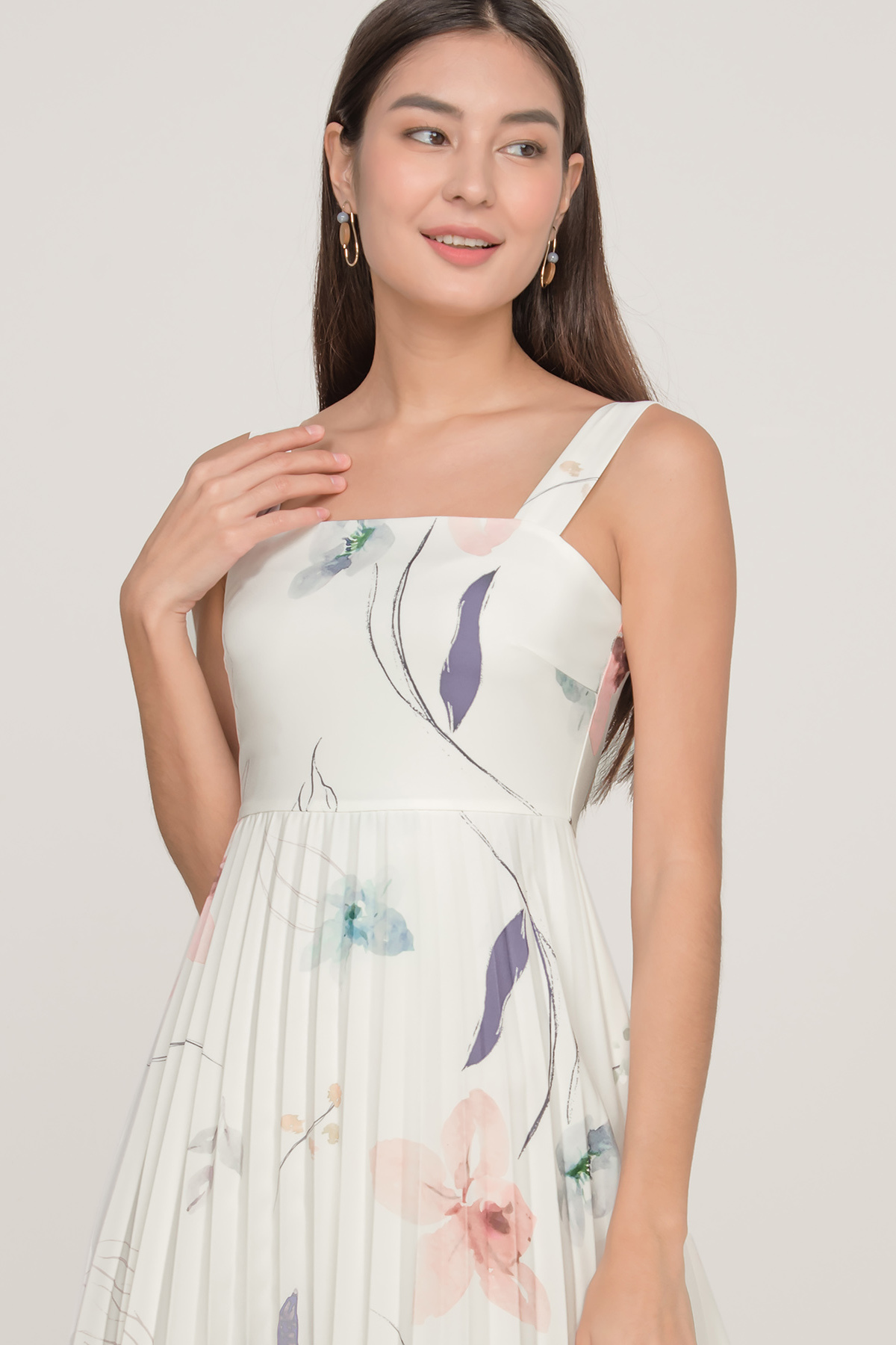 Fayth • Spring Bloom Pleated Tea Dress