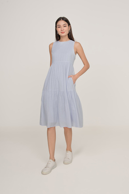 Emilee Pocket Tiered Midi Dress