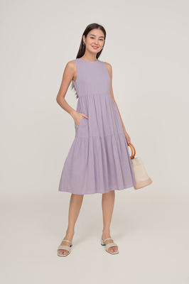 Emilee Pocket Tiered Midi Dress