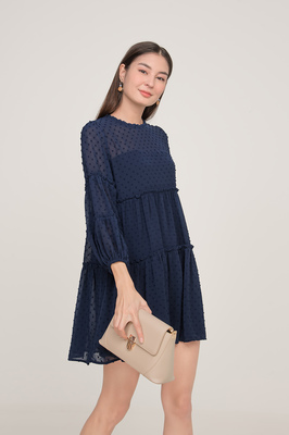 Elsie Dotted Babydoll Dress