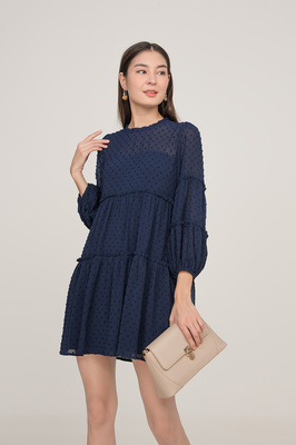 Elsie Dotted Babydoll Dress