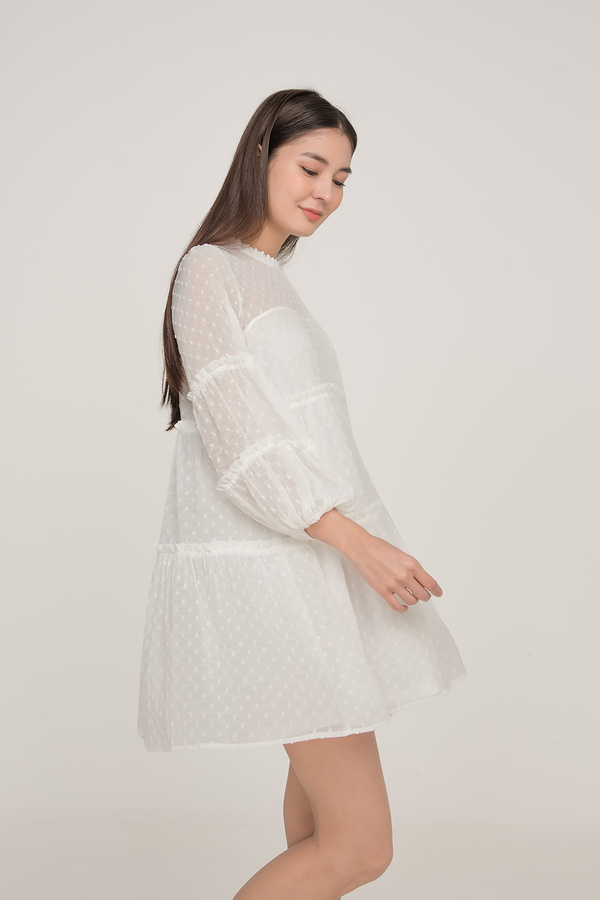 Elsie Dotted Babydoll Dress