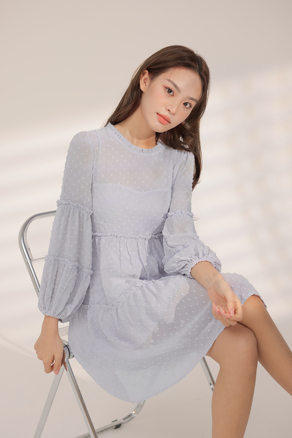 Elsie Dotted Babydoll Dress