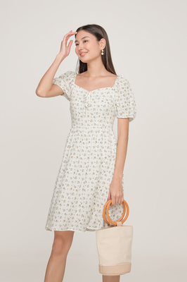 Lucia Floral Puff Sleeve Dress