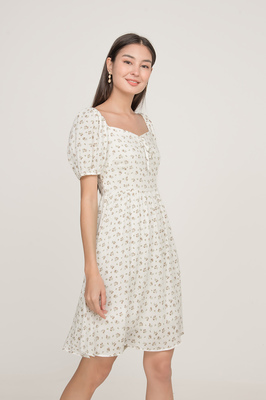 Lucia Floral Puff Sleeve Dress