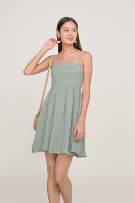 Hallie Shirred Babydoll Dress