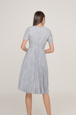 Bluebell Sleeve Pleated Midi Dress