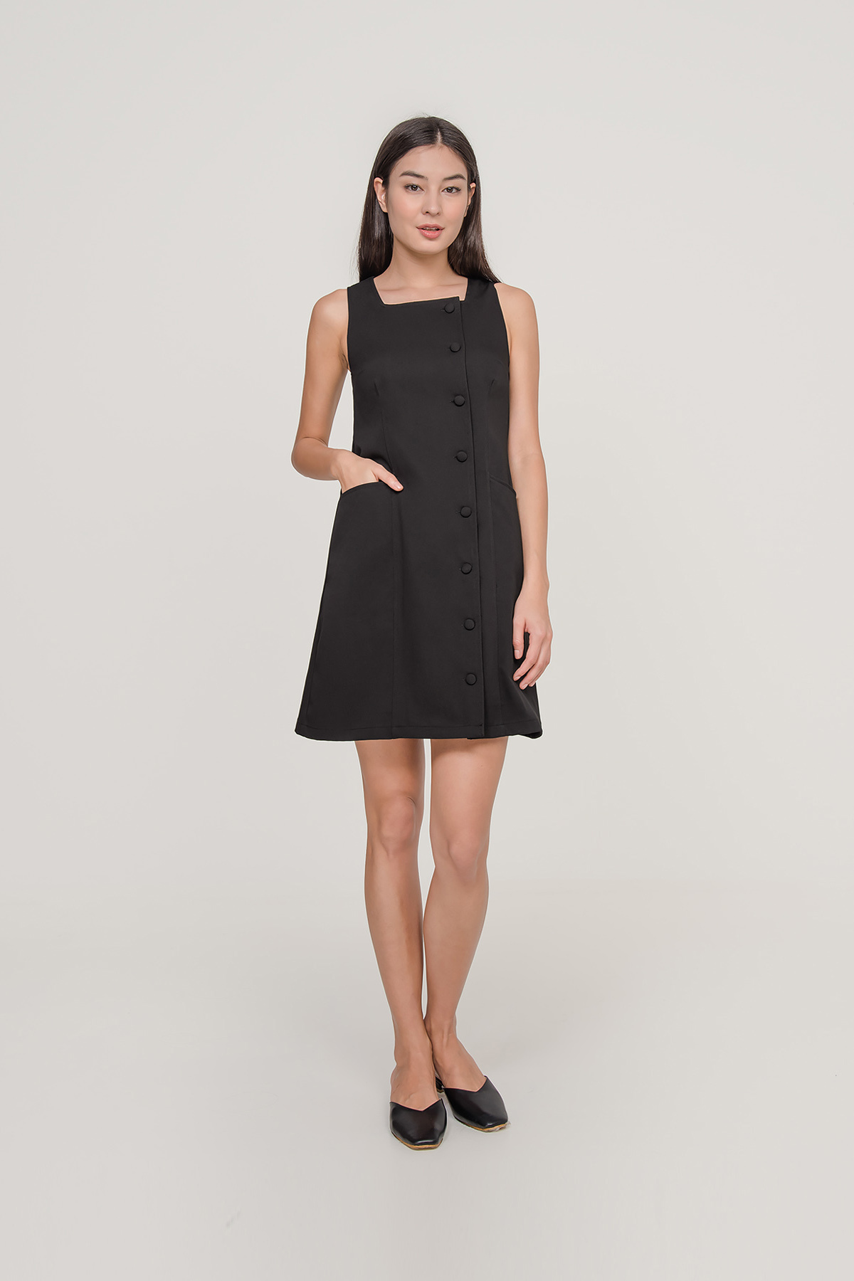 Button sheath shop dress