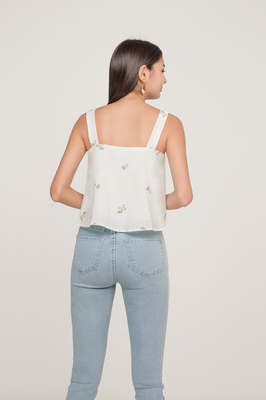 Holly Embroidered Swing Top