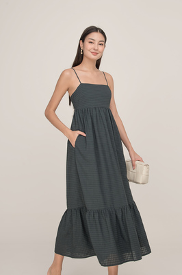 Calico Drophem Pocket Maxi Dress
