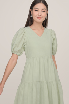 Calico Tiered Midi Dress