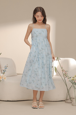 Callalily Tiered Pocket Midi Dress