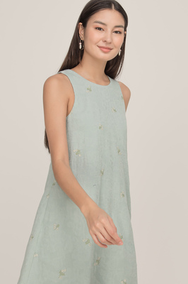 Clove Embroidered Swing Dress