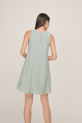Clove Embroidered Swing Dress
