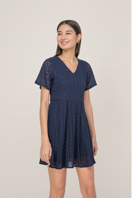 Bleu Broderie Playsuit