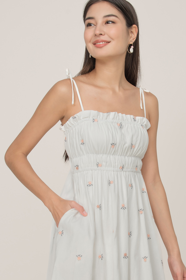 Emery Shirred Waist Pocket Midi Dress