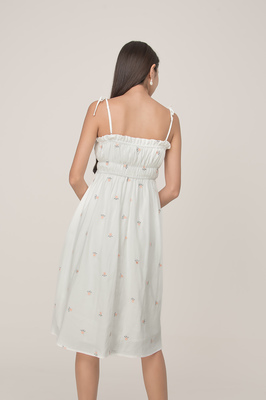 Emery Shirred Waist Pocket Midi Dress
