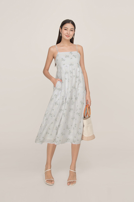 Callalily Tiered Pocket Midi Dress