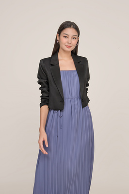 Lane Textured Crop Blazer