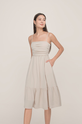 Constance Ruched Midi Dress