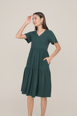 Storie Tiered Pocket Midi Dress