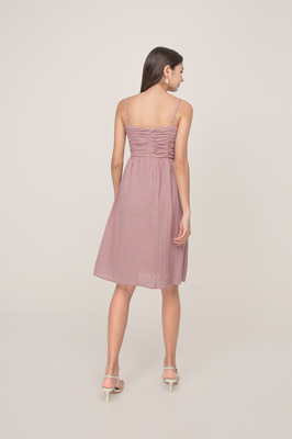 Larisa Broderie Ruched Dress