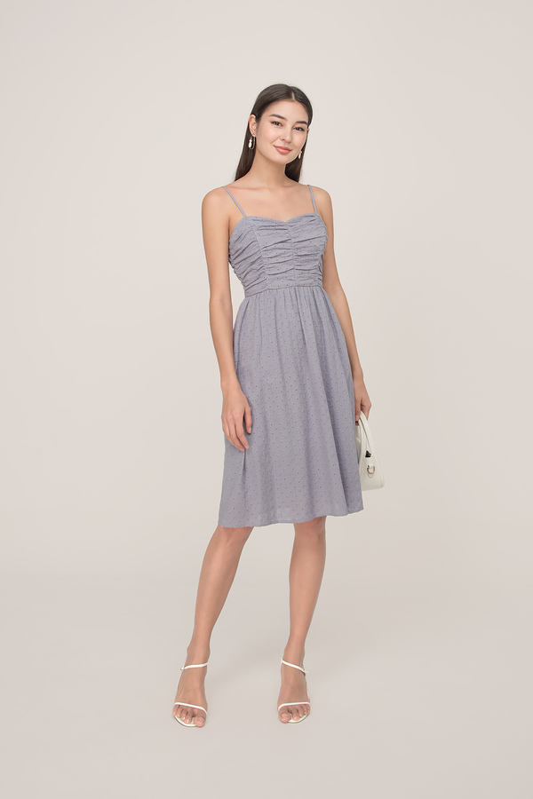 Larisa Broderie Ruched Dress