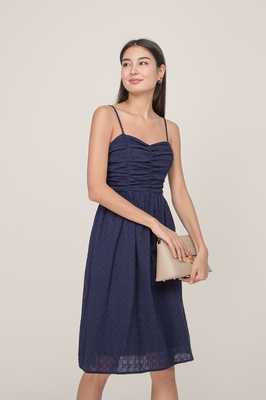 Larisa Broderie Ruched Dress