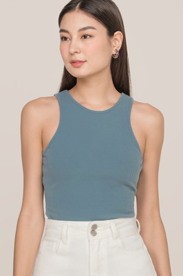 Avril Ribbed Racer Top