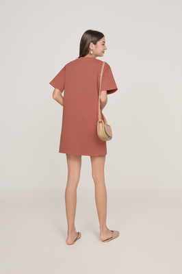 August Oversized Pocket Tee Dress