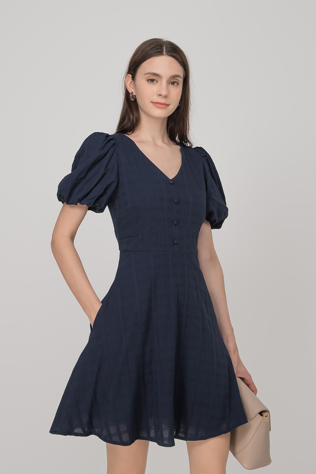 Fayth • Marlow Textured Puff Sleeve Dress