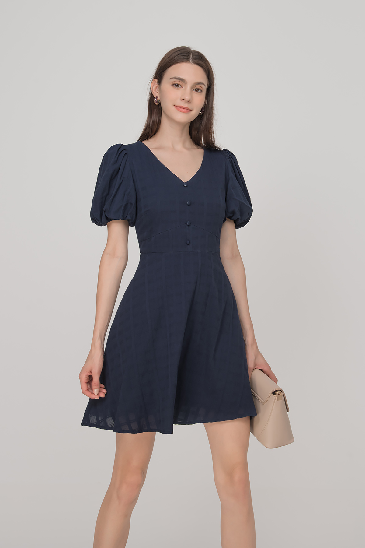 Marlow button through mini clearance dress